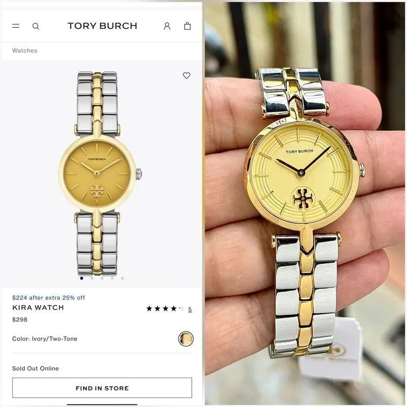 Tory Burch Kira Ivory Yellow Dial 3
