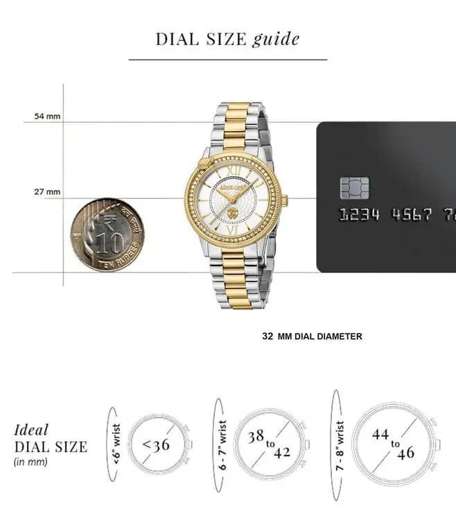 Roberto Cavalli Lucente Analog White Dial 4