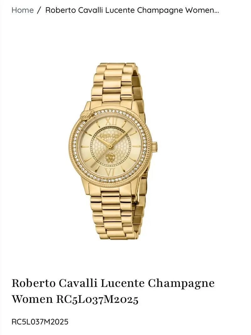 Roberto Cavalli Lucente Champagne Gold Dial 3