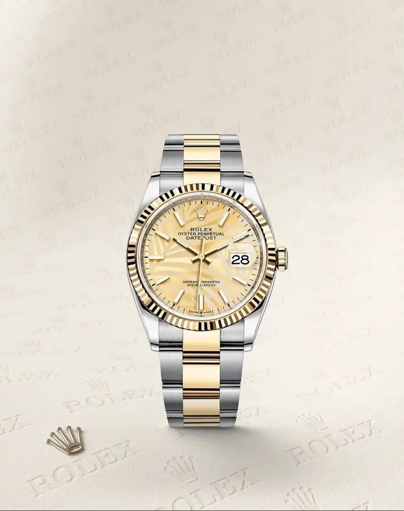Rolex Oyster DateJust Yellow Golden Dial 1