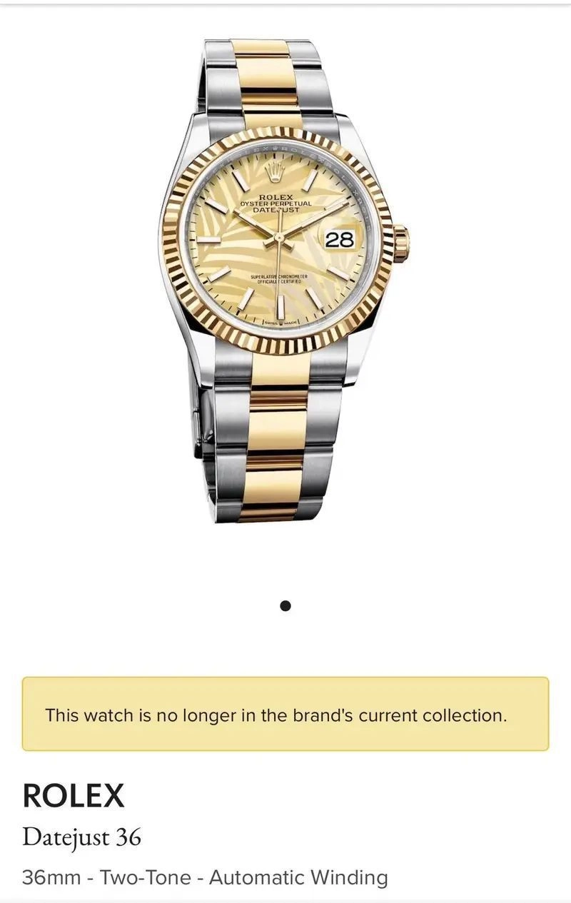 Rolex Oyster DateJust Yellow Golden Dial 2