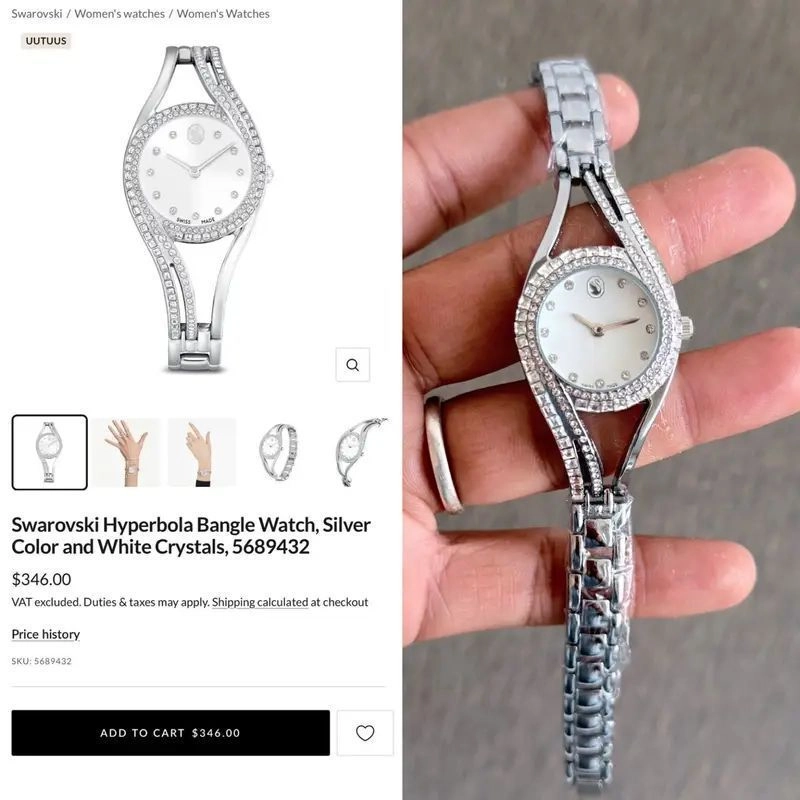 Swarovski Hyperbola Bangle Quartz 3