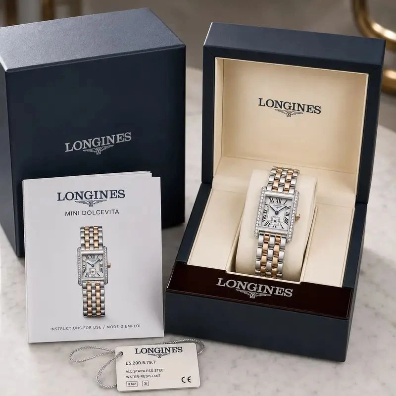 Longines Mini DolceVita Silver Textured 4