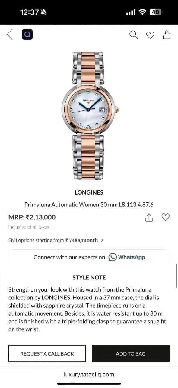Longines PrimaLuna White Mother-of-Pearl 2