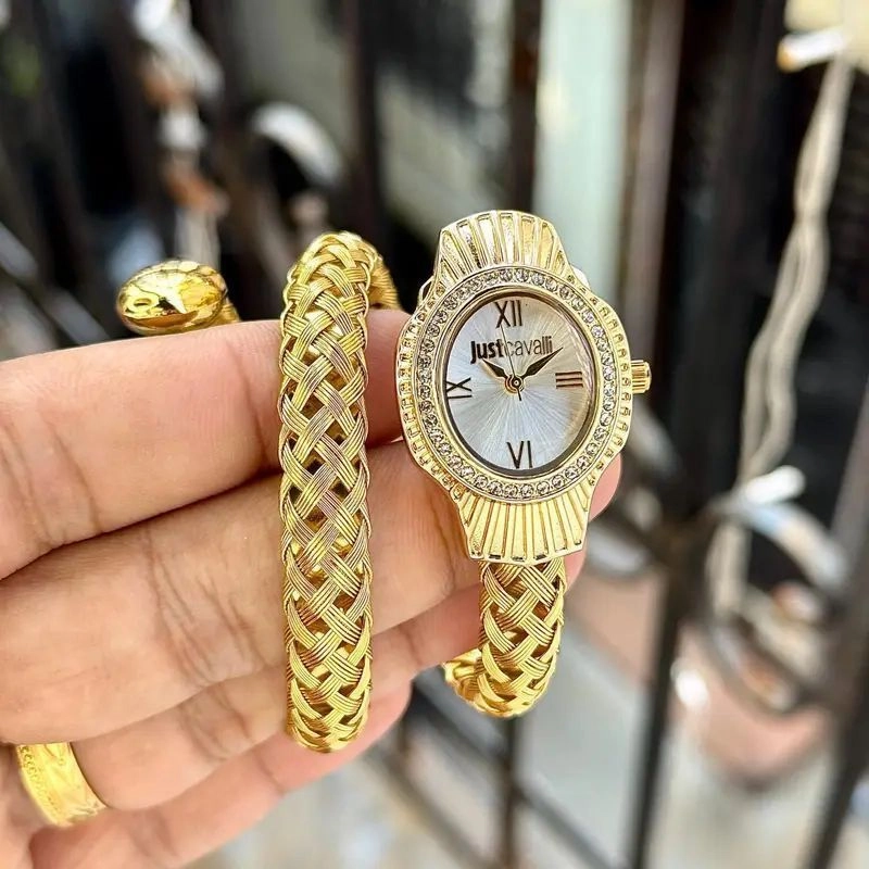 Just Cavalli Twined Coil White Dial 1