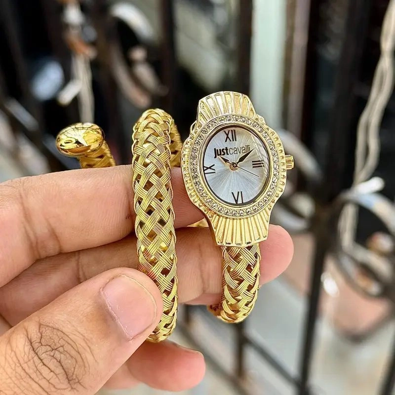 Just Cavalli Twined Coil White Dial 3