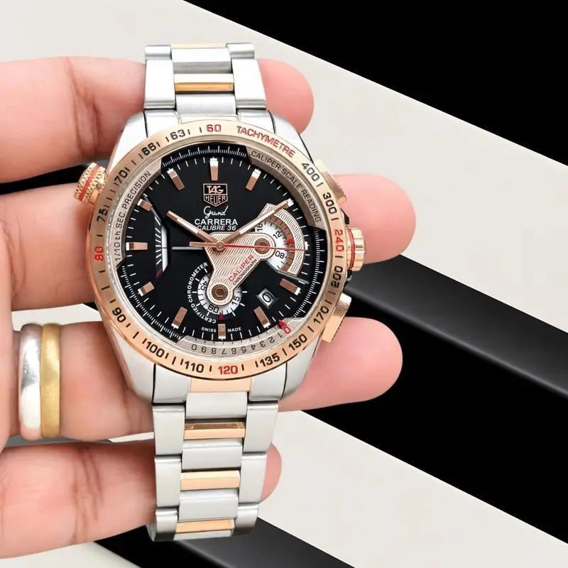 Tag Heuer Calibre 36 Black Racing Dial Chronograph 3