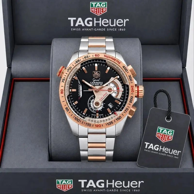 Tag Heuer Calibre 36 Black Racing Dial Chronograph 7