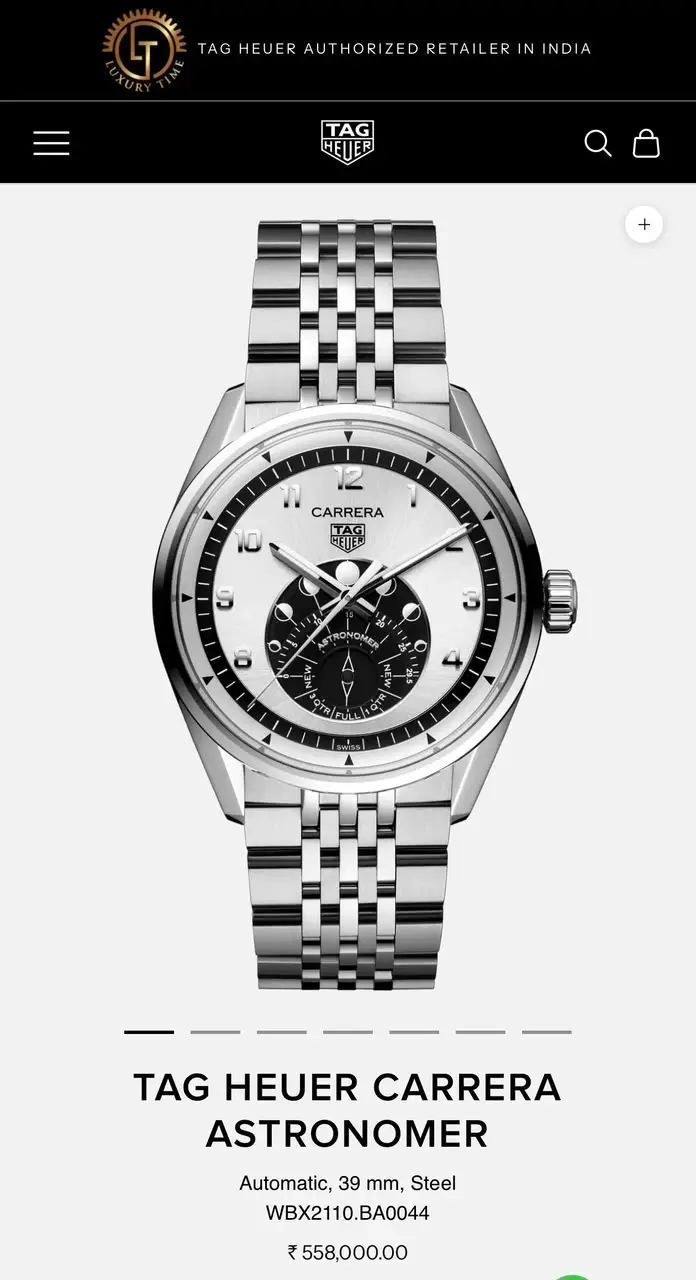Tag Heuer Carrera Astronomer Silver 3