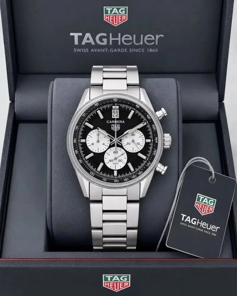 Tag Heuer Carrera Black Panda Dial Chronograph 5