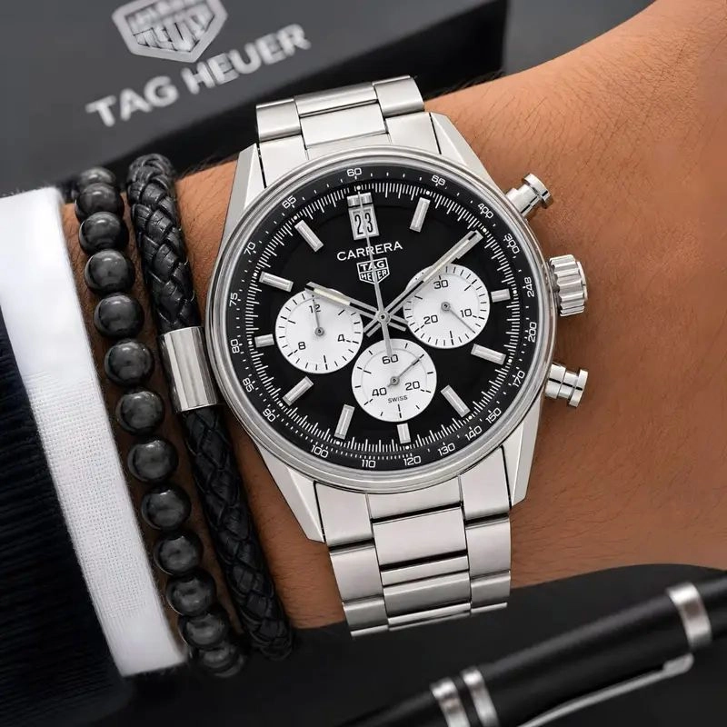 Tag Heuer Carrera Black Panda Dial Chronograph 2