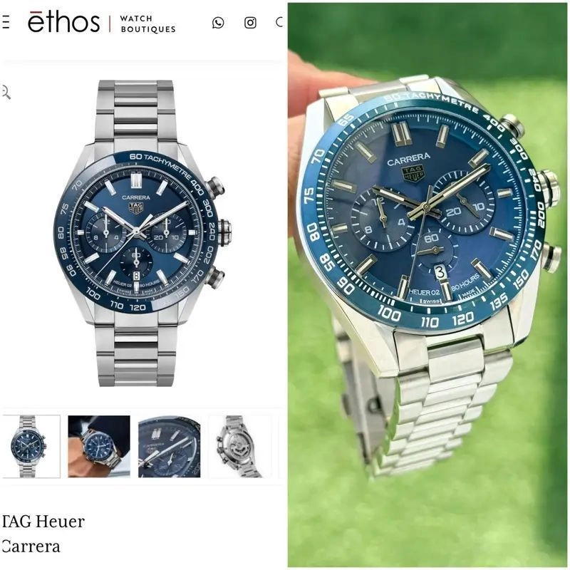 Tag Heuer Carrera Blue Dial Silver Tone Chronograph 2