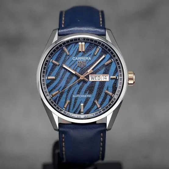 Tag Heuer Carrera Blue Tiger Dial Automatic 1