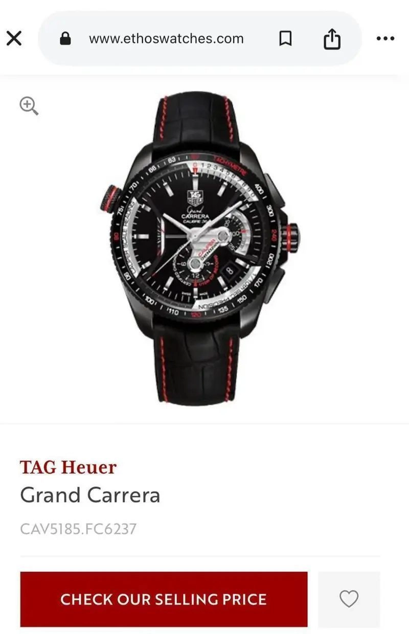 Tag Heuer Carrera Calibre Black Dial 2