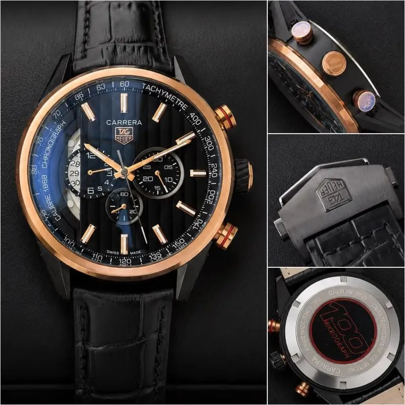 Tag Heuer Carrera Chronograph Black Brushed Dial 4