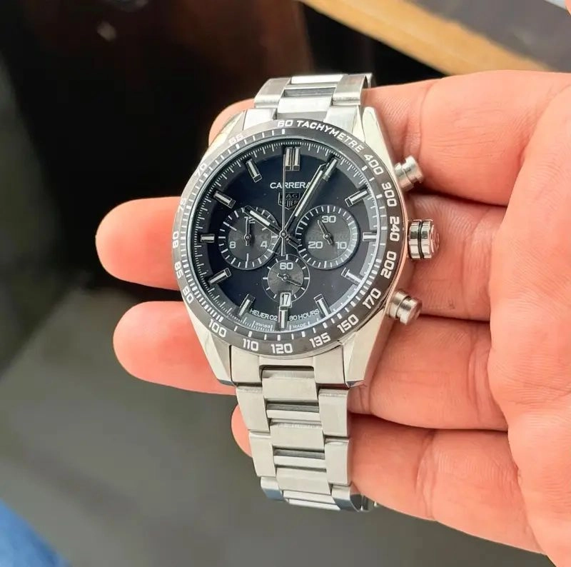 Tag Heuer Carrera Chronograph Black Dial 1