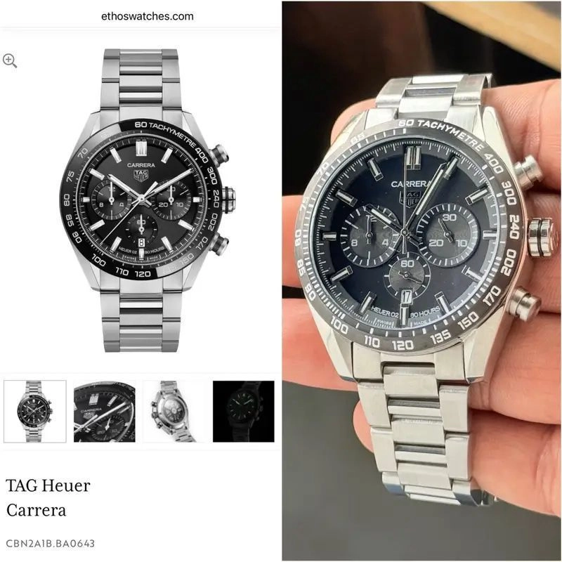 Tag Heuer Carrera Chronograph Black Dial 2