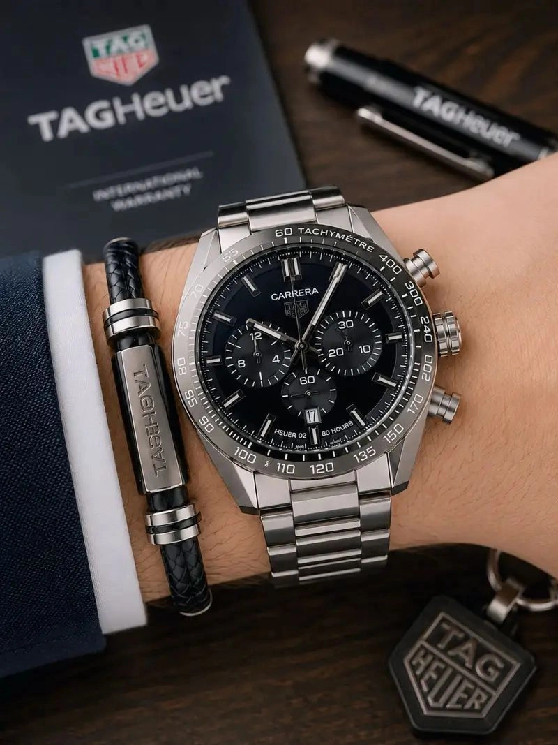 Tag Heuer Carrera Chronograph Black Dial 3
