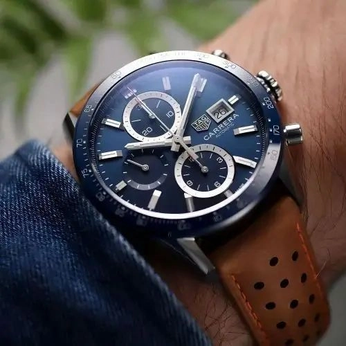 Tag Heuer Carrera Chronograph Blue Dial 2