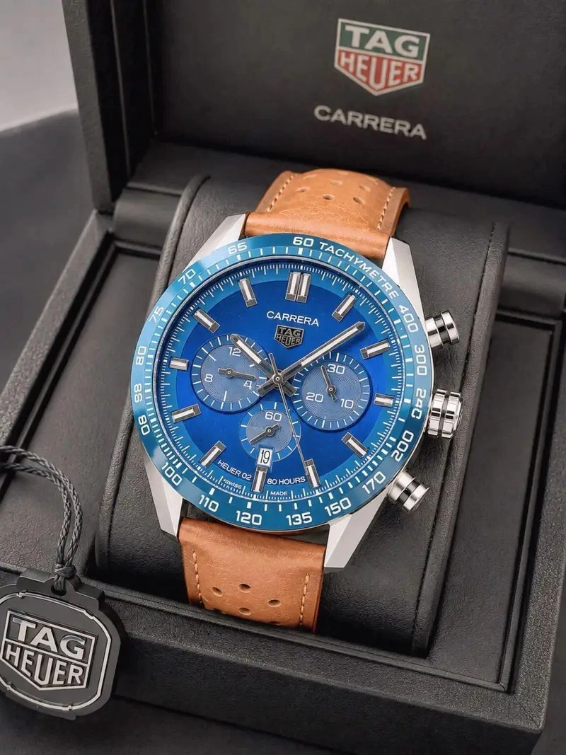 Tag Heuer Carrera Chronograph Blue Dial 1
