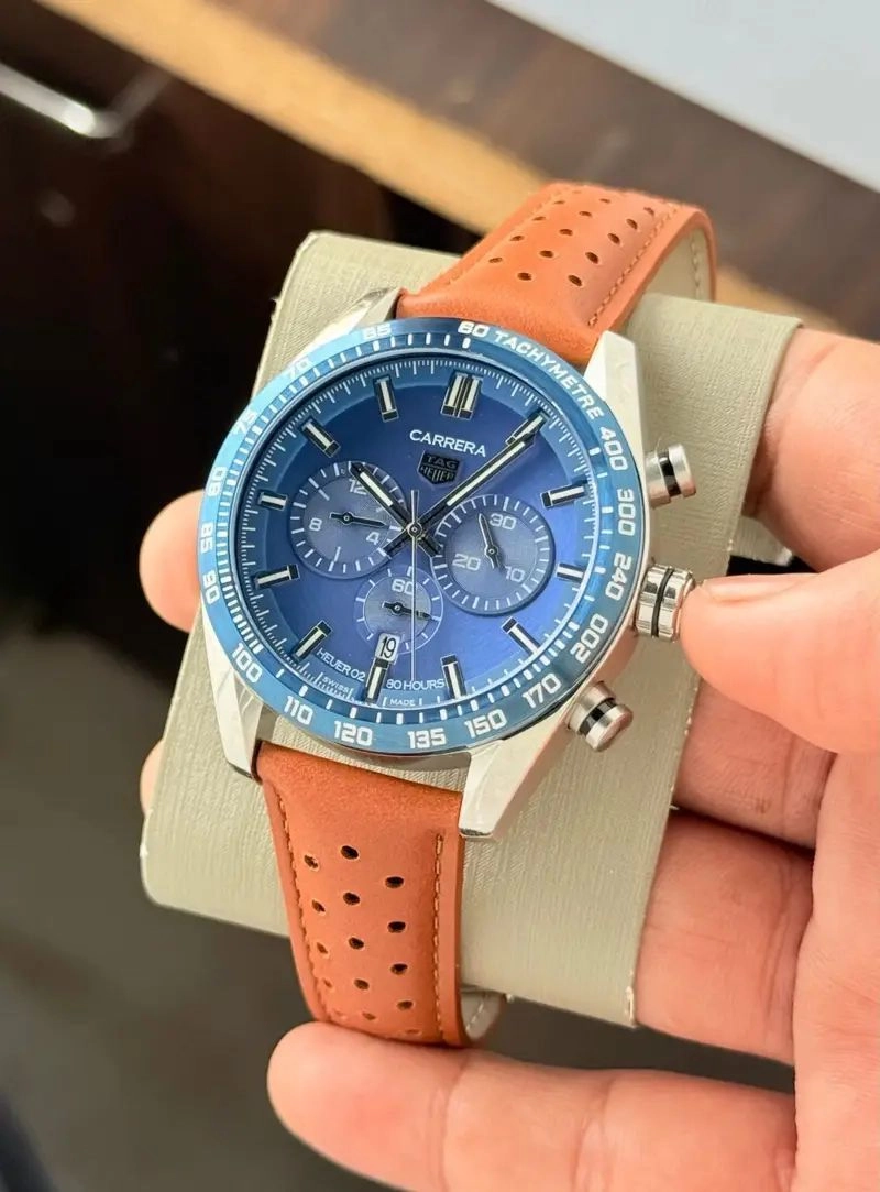 Tag Heuer Carrera Chronograph Blue Dial 4