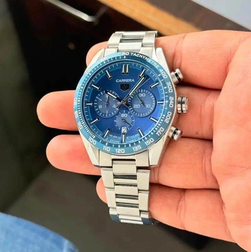 Tag Heuer Carrera Chronograph Green Dial 1