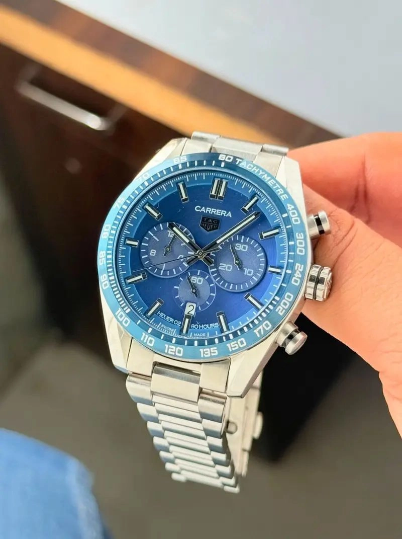 Tag Heuer Carrera Chronograph Green Dial 4