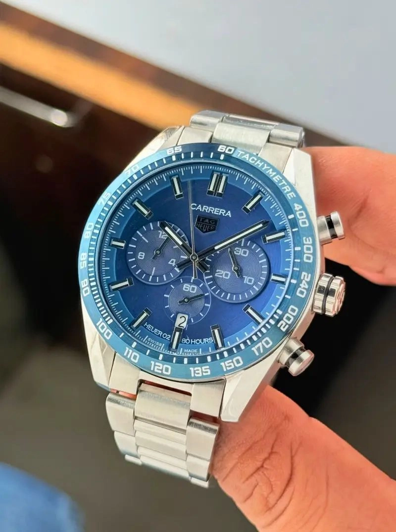 Tag Heuer Carrera Chronograph Green Dial 5