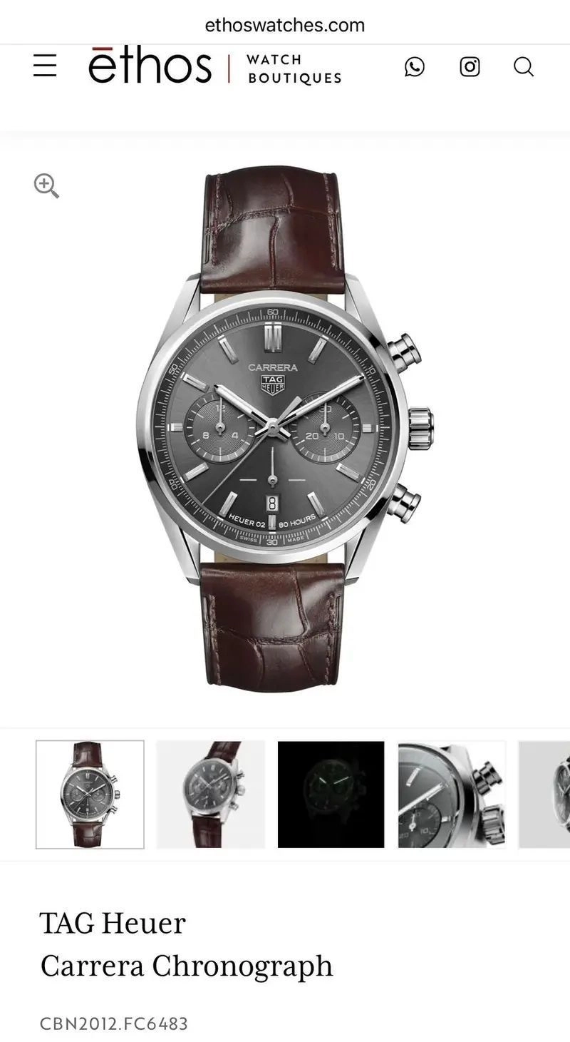 TAG Heuer Carrera Chronograph Grey Dial 2