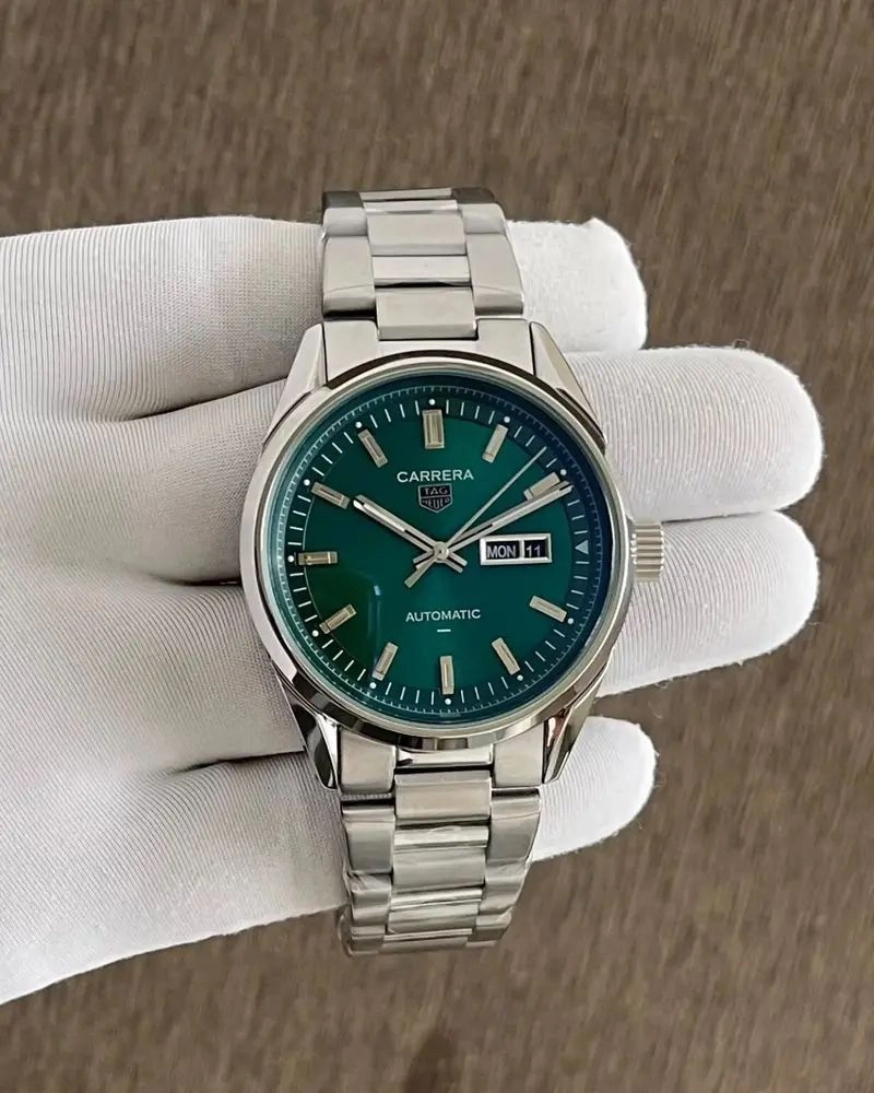 Tag Heuer Carrera Day-Date Green Dial 1