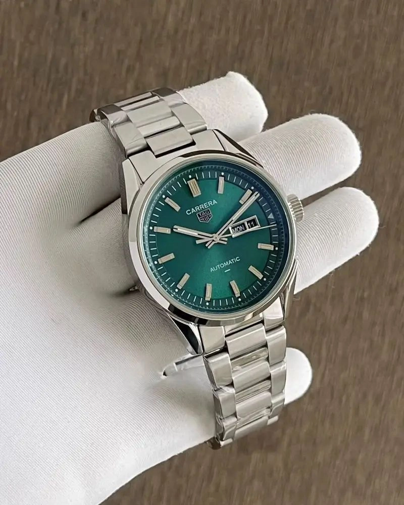 Tag Heuer Carrera Day-Date Green Dial 4
