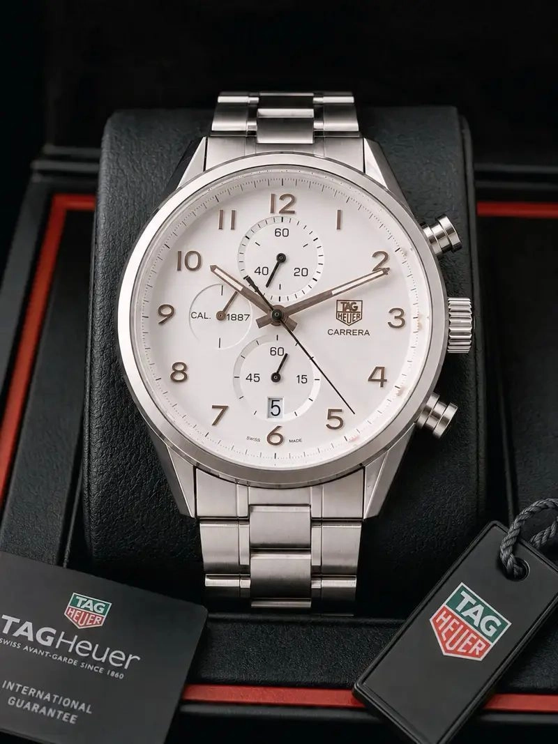 Tag Heuer Carrera Heritage Chronograph Silver Dial 1