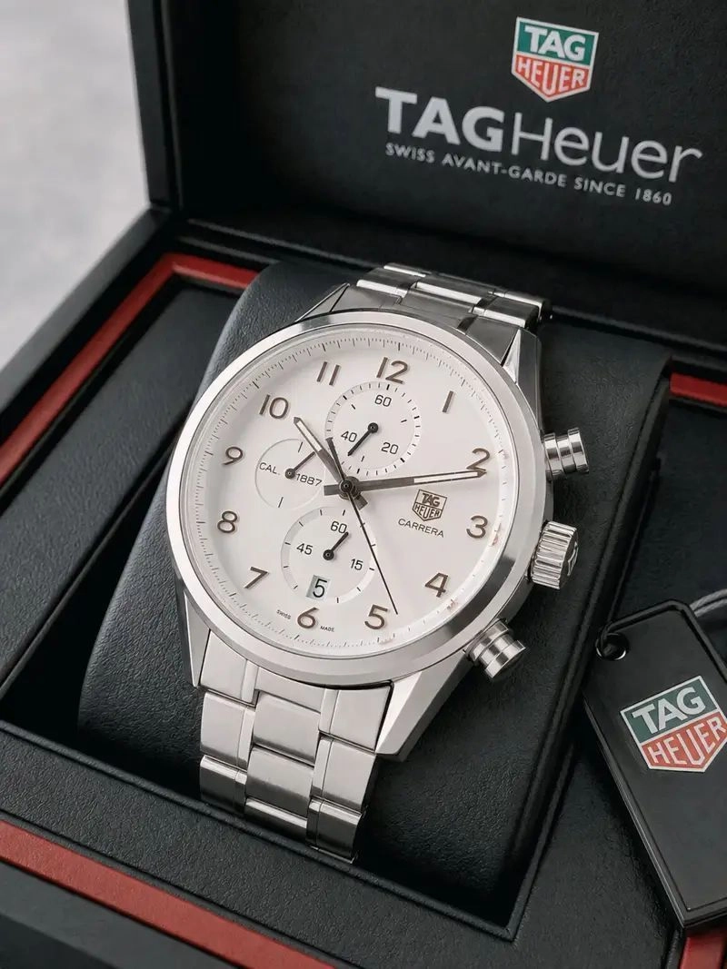 Tag Heuer Carrera Heritage Chronograph Silver Dial 2
