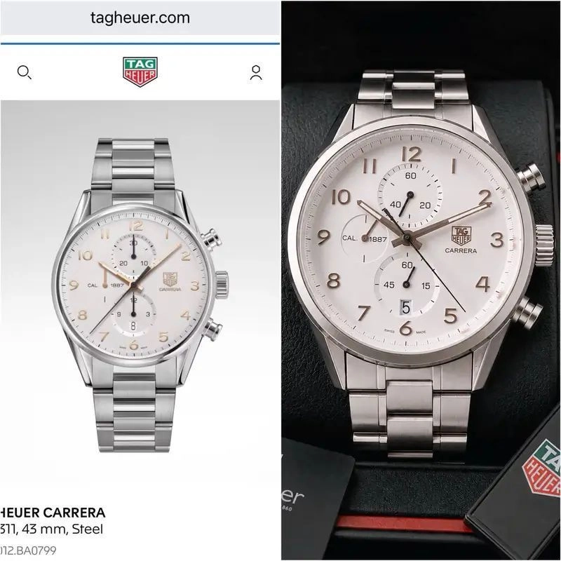 Tag Heuer Carrera Heritage Chronograph Silver Dial 4