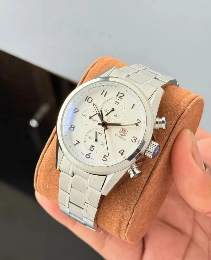 Tag Heuer Carrera Heritage Chronograph Silver Dial 5