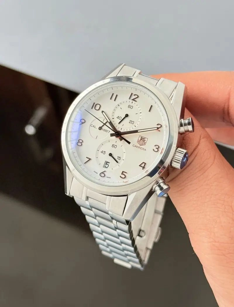 Tag Heuer Carrera Heritage Chronograph Silver Dial 6