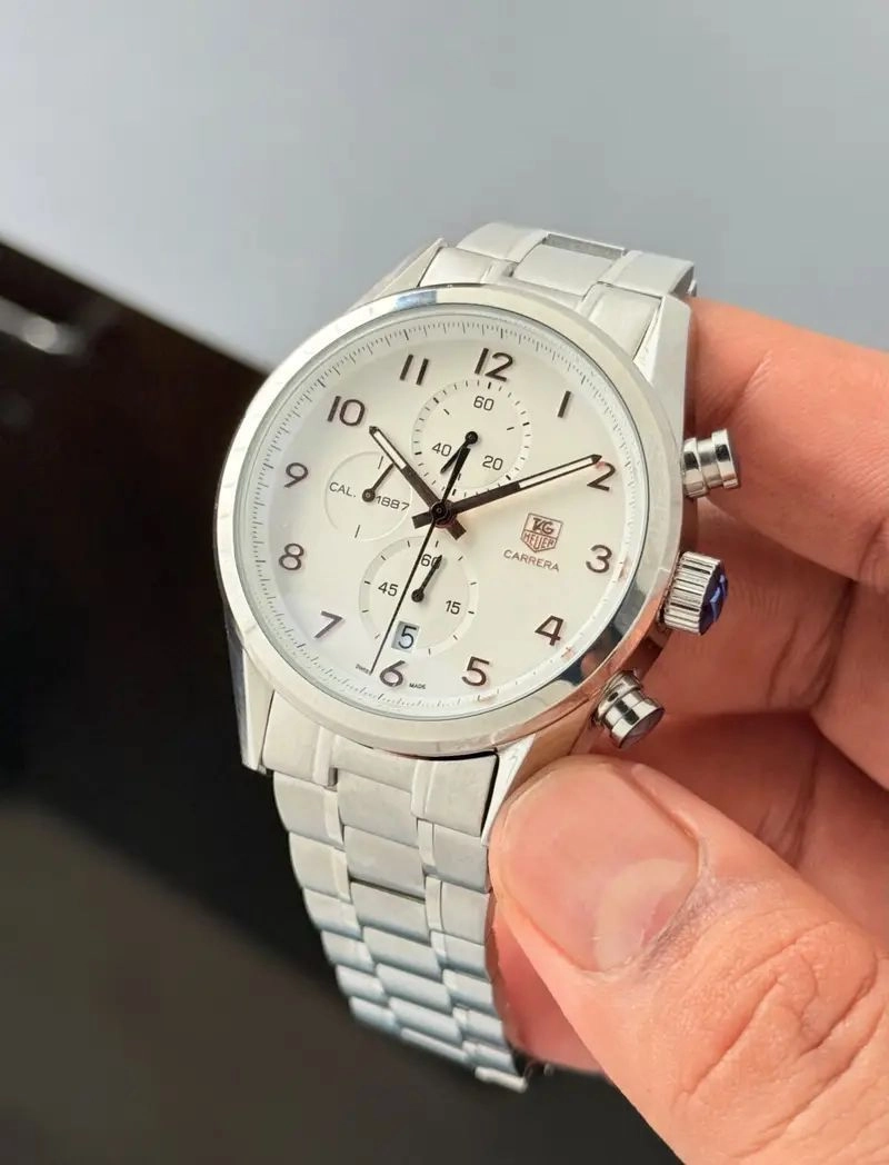 Tag Heuer Carrera Heritage Chronograph Silver Dial 7