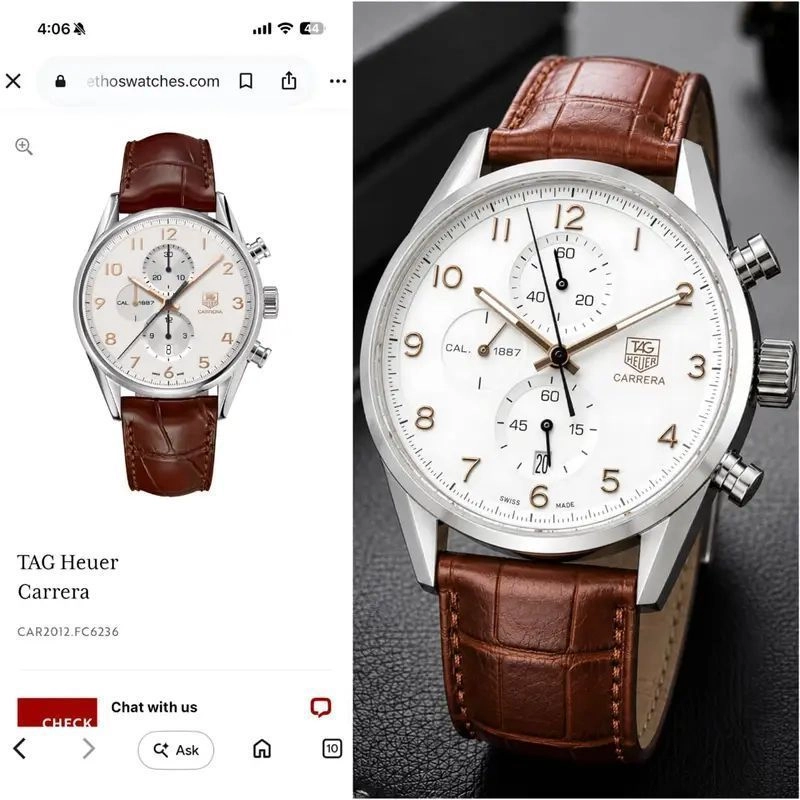 Tag Heuer Carrera Heritage White Dial 5
