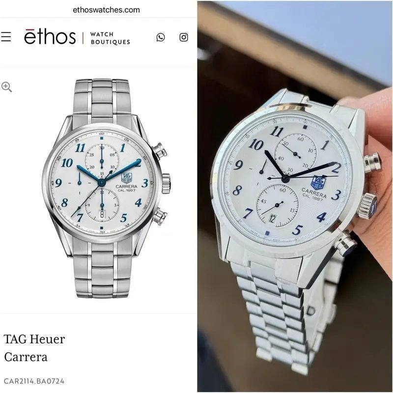 Tag Heuer Carrera Heritage White Dial Chronograph 2