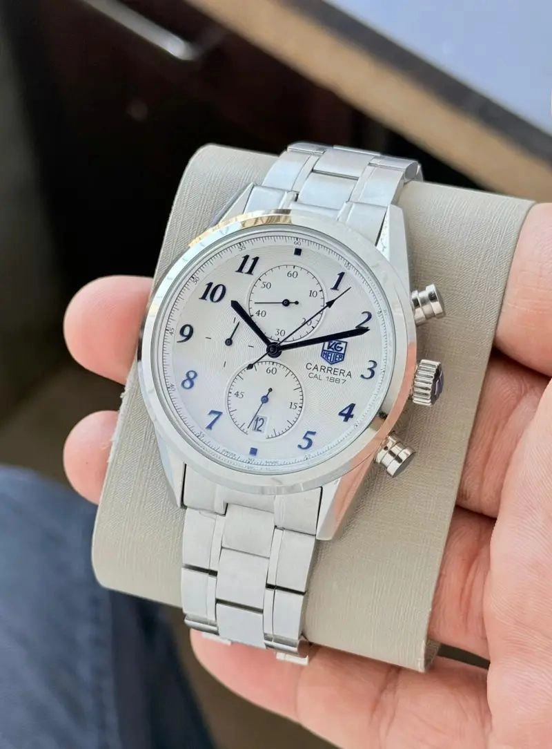 Tag Heuer Carrera Heritage White Dial Chronograph 4