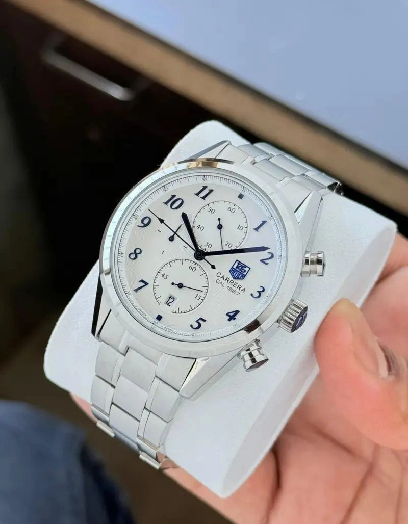 Tag Heuer Carrera Heritage White Dial Chronograph 5