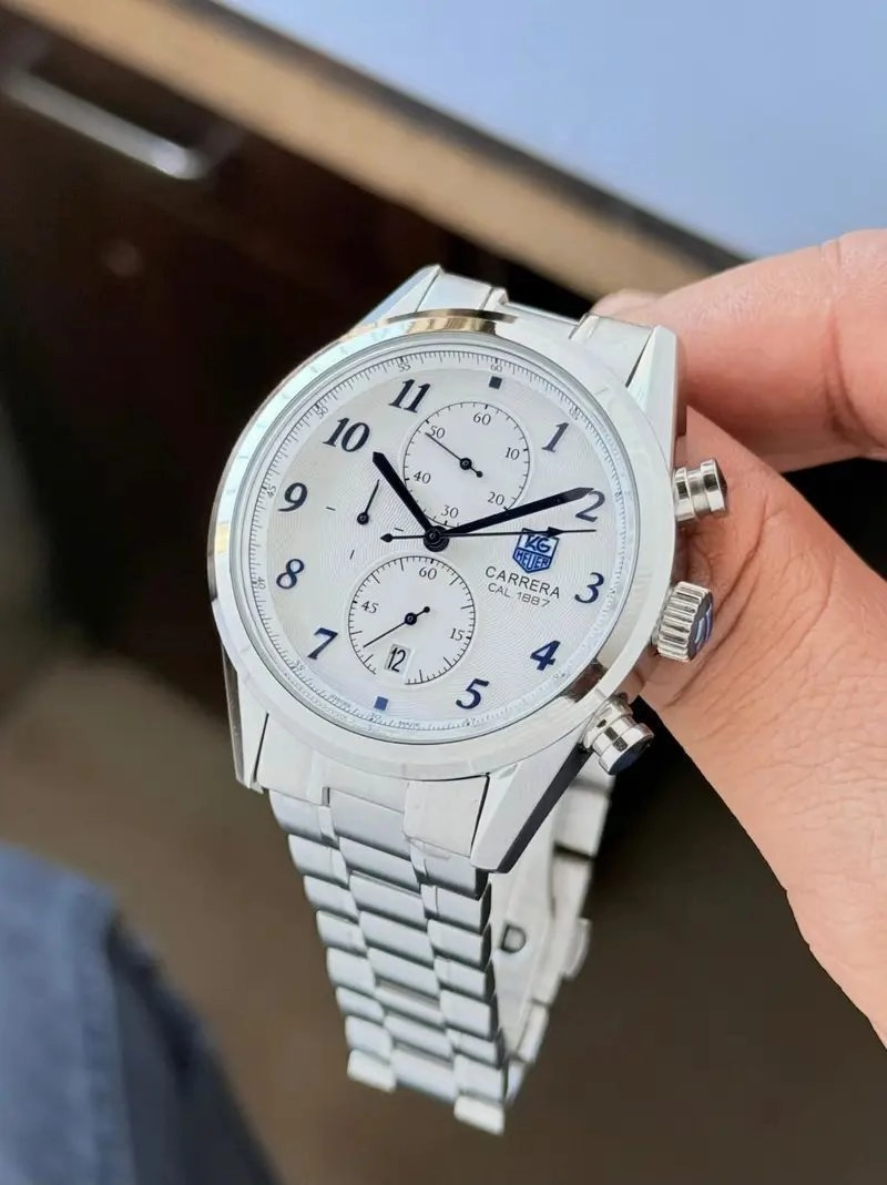 Tag Heuer Carrera Heritage White Dial Chronograph 6
