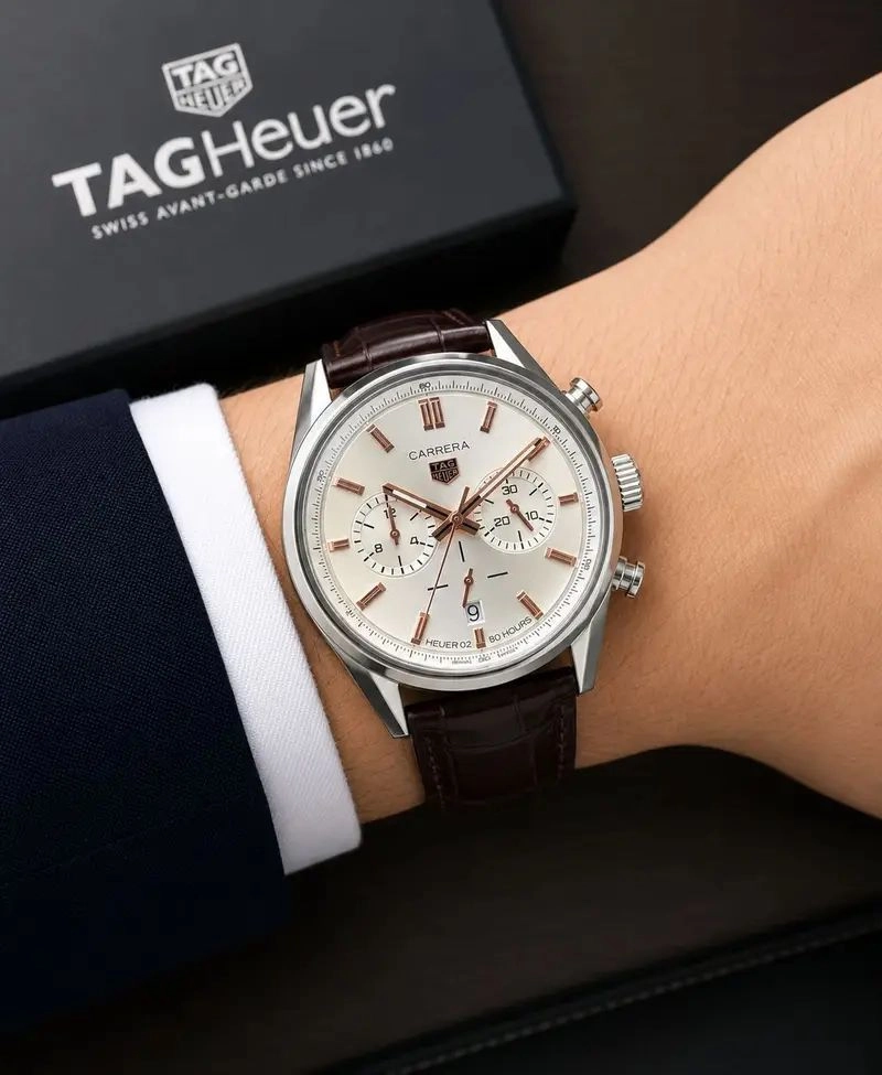 Tag Heuer Carrera White Quartz Chronograph 4