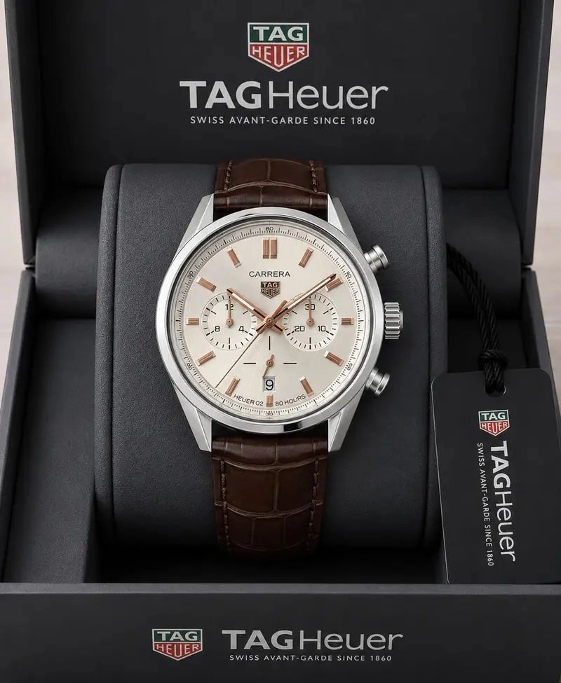 Tag Heuer Carrera White Quartz Chronograph 6