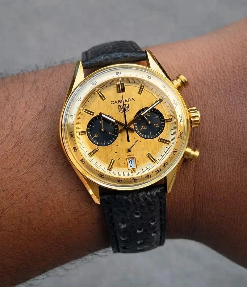 Tag Heuer Carrera Yellow Dial Chronograph 1