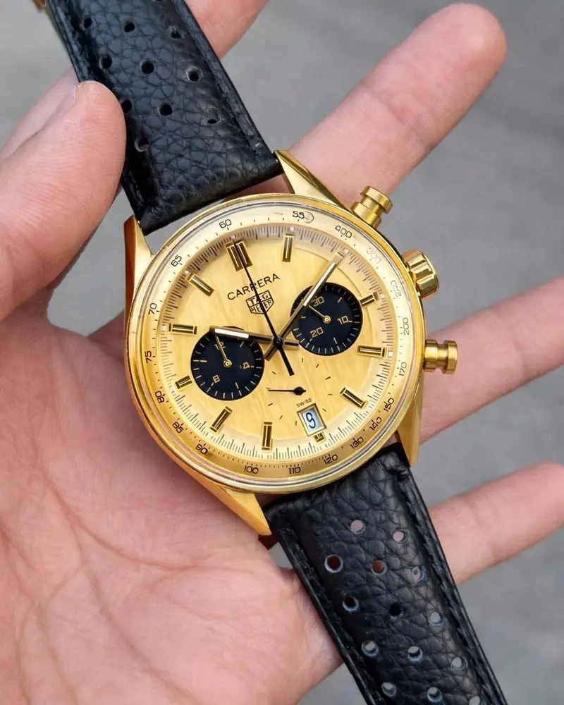 Tag Heuer Carrera Yellow Dial Chronograph 5