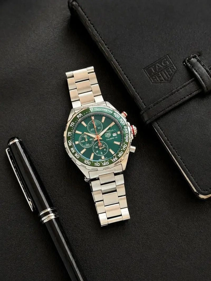 Tag Heuer Formula 1 Green Dial Chronograph 2