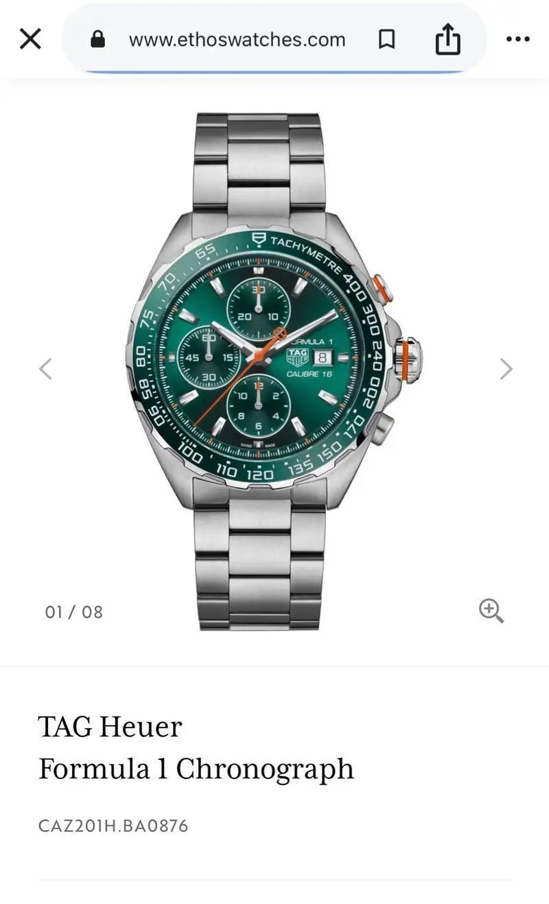 Tag Heuer Formula 1 Green Dial Chronograph 3