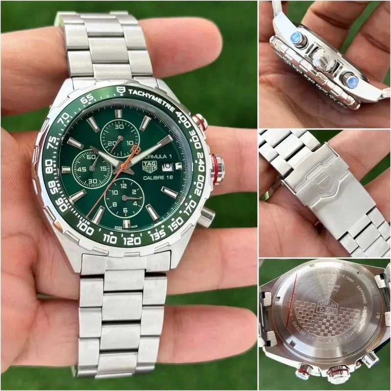 Tag Heuer Formula 1 Green Dial Chronograph 4