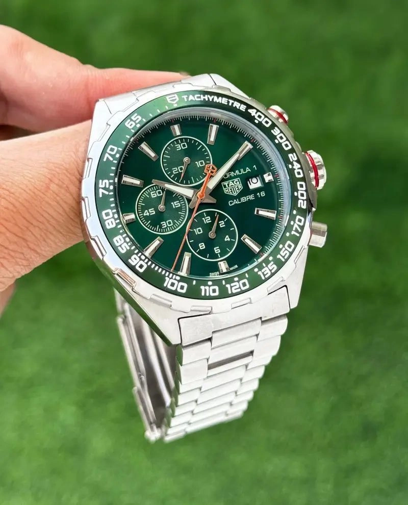 Tag Heuer Formula 1 Green Dial Chronograph 5